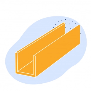 Алюминиевый швеллер 19x13x11x6000 мм В95 ГОСТ 8617-2018