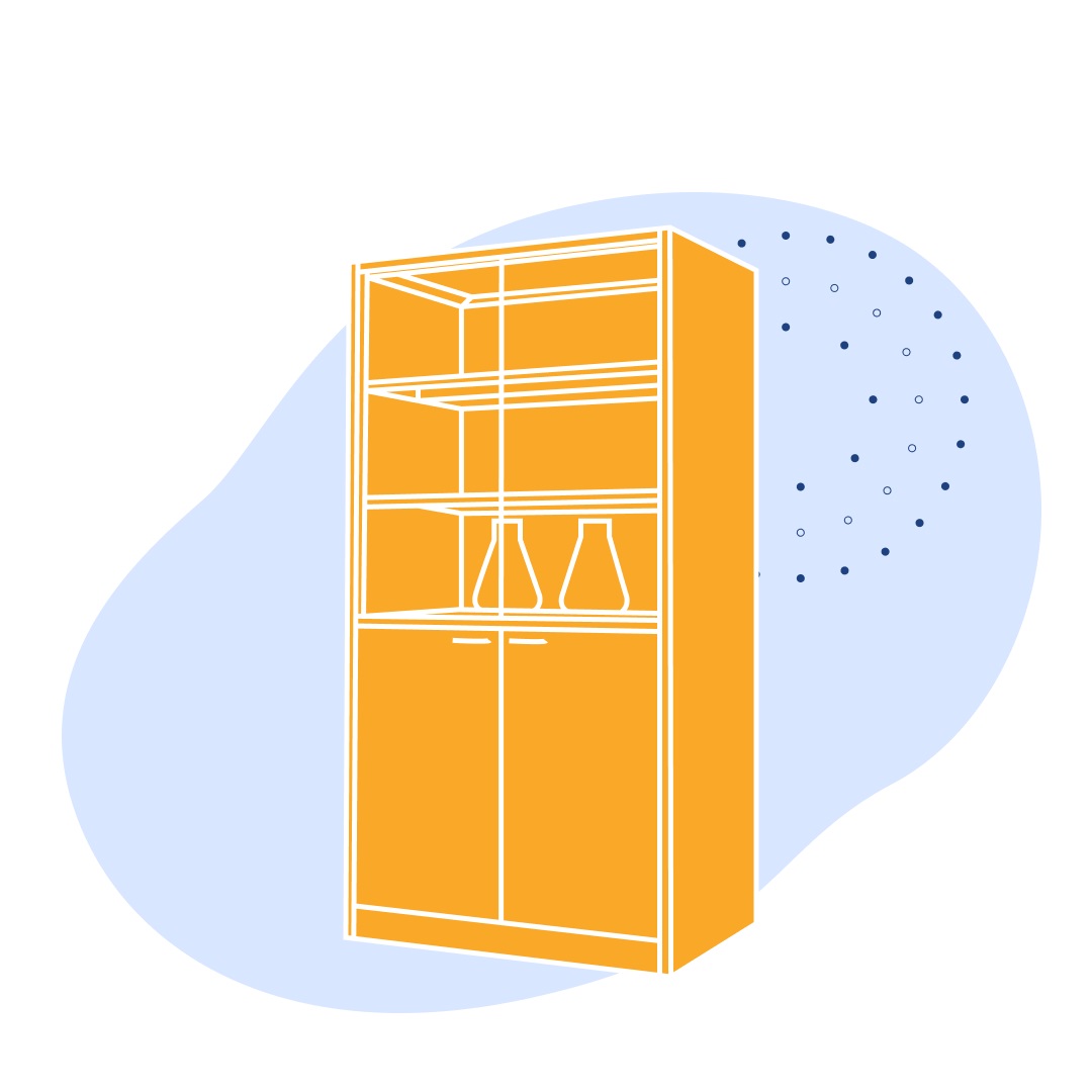 Шкаф лабораторный 600 ШГ Квадро 600х400х1700 мм