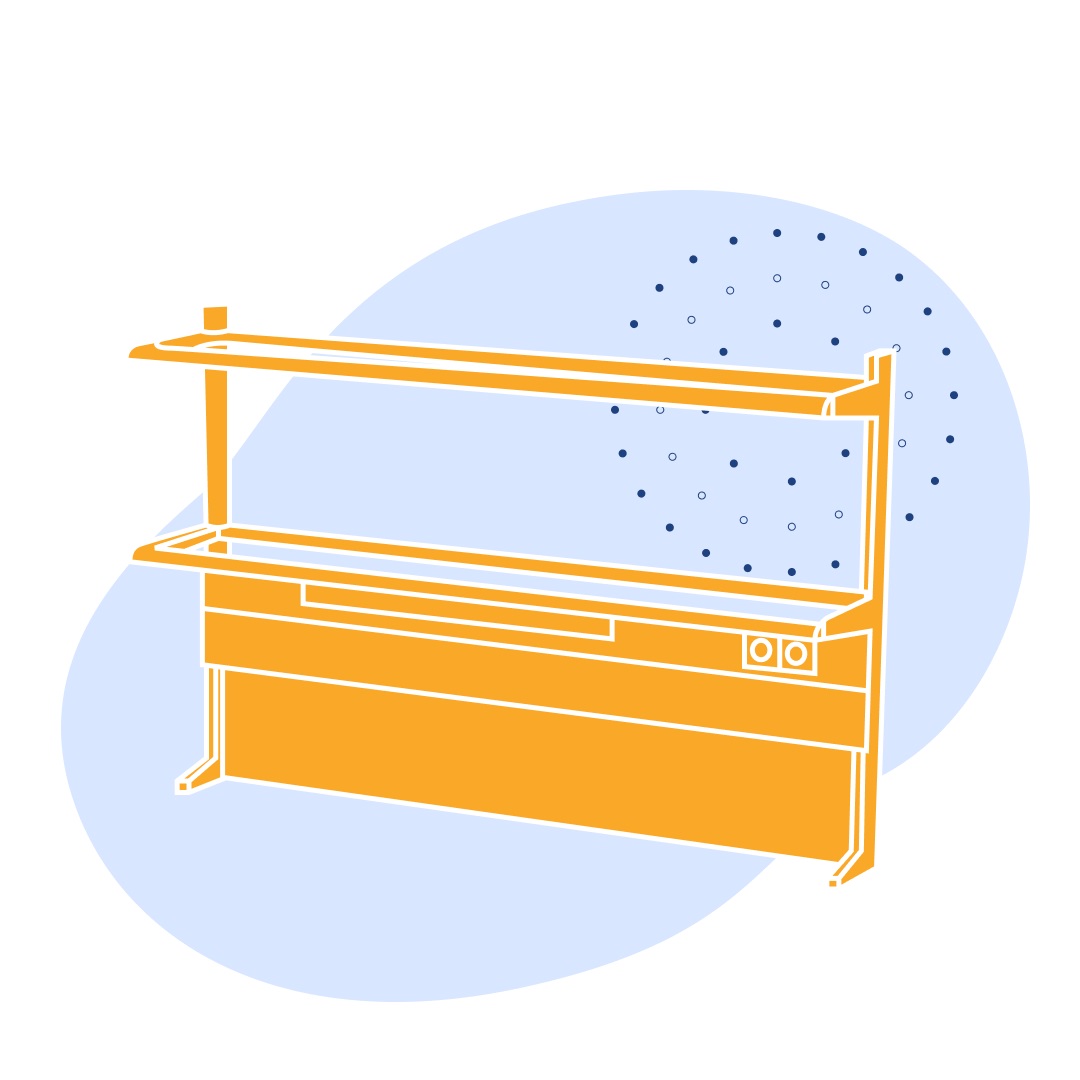 Надстройка технологическая 1500 ТПМП Квадро ламинат 1500х250х1500 мм