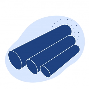 Труба ПНД водопроводная 710х97 мм SDR 7.4 ПЭ 100 ГОСТ 18599-2001