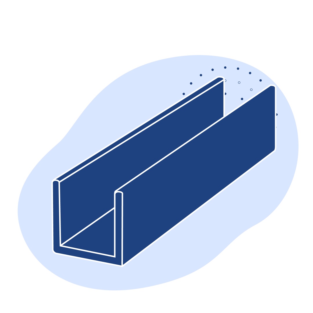 Алюминиевый швеллер 5x48x2x6000 мм В95 ГОСТ 8617-2018